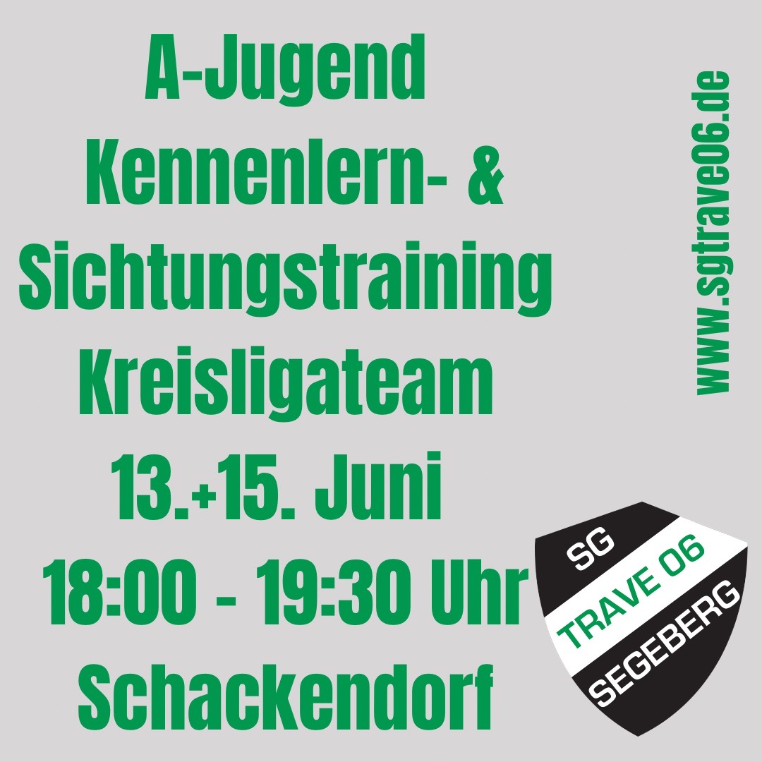 Offene Probetrainings der A-Jugend