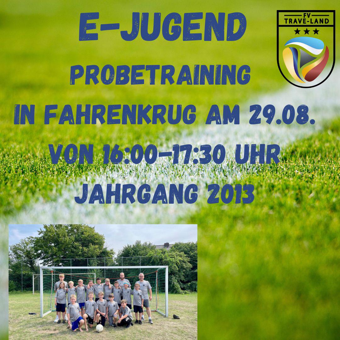 Probetraining E-Jugend Jahrgang 2013