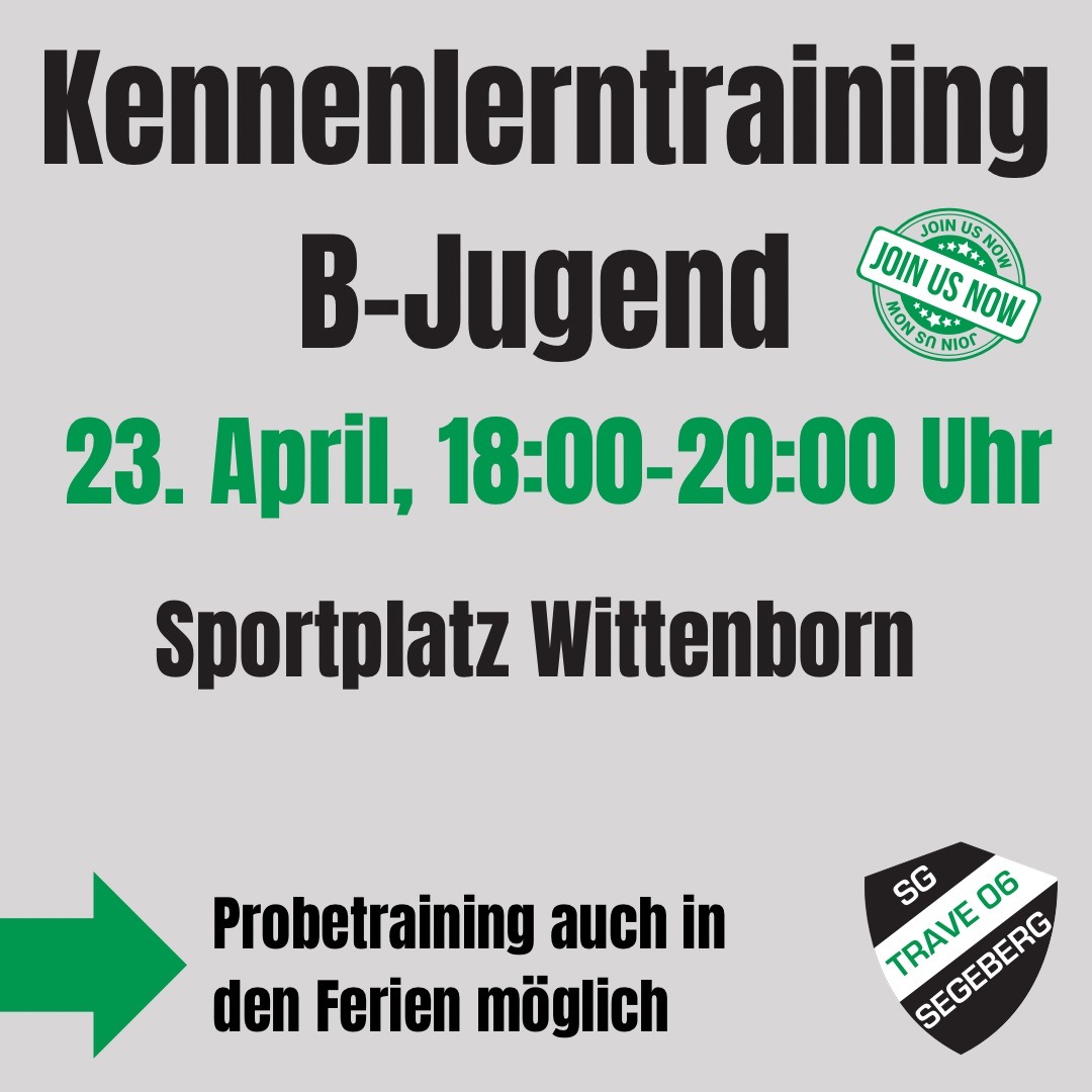 Probetraining B-Jugend SG Trave 06 Segeberg