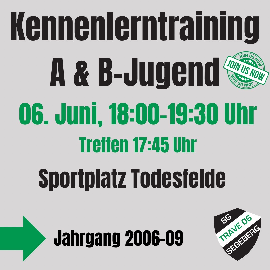 Kennenlerntraining A- und B-Jugend